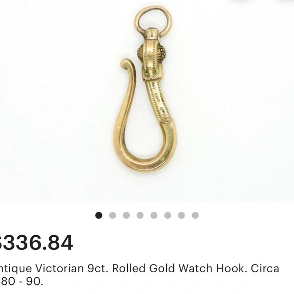 Vintage Rare Gold Hook Pendant - Picture 5 of 5